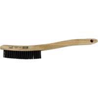 Economy Curved Handle Scratch Brush, Brass, 3 x 19 Wire Rows, 13-3/4" Long Distribution Industrielle GC