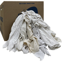 Boîte de chiffons d'essuyage, Ganzie, Blanc, 20 lb Distribution Industrielle GC