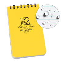 Carnet de notes de poche &agrave; spirale, Couverture souple, Jaune, 100 Pages, 3" , 5"  Distribution Industrielle GC
