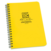 Carnet de notes de poche &agrave; spirale lat&eacute;rale, Couverture souple, Jaune, 64 Pages, 4-5/8" , 7"  Distribution Industrielle GC