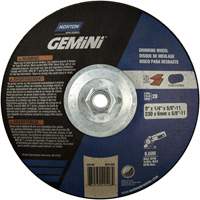 Gemini&reg; Saucer Wheel, 9" x 1/4", 5/8"-11 Arbor, Aluminum Oxide, Type 28 Distribution Industrielle GC