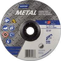 Depressed Centre Metal Grinding Wheels, 7" x 1/4", 7/8" Arbor, Aluminum Oxide, Type 27 Distribution Industrielle GC