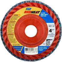 Red Heat&reg; Plastic Flat Flap Discs, 4-1/2" x 7/8", Type 27, 40 Grit, Ceramic Alumina Distribution Industrielle GC