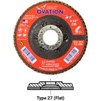 OVATION MEULE LAMELLE41/2X5/811 GRAIN36, 4-1/2" x 5/8"-11, Type 27, Grain 36, Zirconium Distribution Industrielle GC