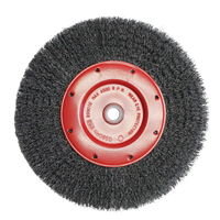 Brosses &eacute;conomiques &agrave; fils cr&ecirc;p&eacute;s - Face &eacute;troite, 6" dia., Fils 0.014, Arbre 2" Distribution Industrielle GC