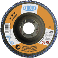 Disque &agrave; lamelles en aluminium 4-1/2", 4-1/2" x 7/8", Type 29, Grain 40, C&eacute;ramique Distribution Industrielle GC