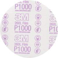 Disque de finition en pellicule Hookit, dia 6", Grain P1000, Oxyde d'aluminium, Ruban Distribution Industrielle GC