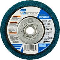 Meule abrasive non tiss&eacute;e &agrave; moyeu d&eacute;port&eacute; Vortez Rapid Blend, 4-1/2" dia., Grain 100-120, Oxyde d'aluminium Distribution Industrielle GC