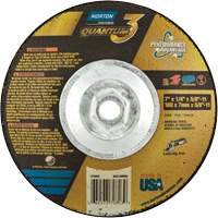 Quantum3 SG Saucer Wheel, 7" x 1/4", 5/8"-11 Arbor, Ceramic Alumina, Type 28 Distribution Industrielle GC