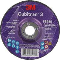 Meule a moyeu d&eacute;port&eacute; Cubitron 3, 4" x 1/4", Arbre 5/8", C&eacute;ramique, Type T27 Distribution Industrielle GC