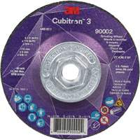 Meule a moyeu d&eacute;port&eacute; Cubitron 3, 4-1/2" x 1/4", Arbre 5/8"-11, C&eacute;ramique, Type T27 Distribution Industrielle GC