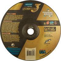 Quantum 3 SG Depressed Center Grinding Wheel, 9" x 1/4", 7/8" Arbor, Type 28, Ceramic, 6600 RPM Distribution Industrielle GC
