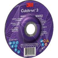 Cubitron 3 Cut-Off Wheel, 5" x 0.04", 7/8" Arbor, Type 27, Ceramic, 60 RPM Distribution Industrielle GC