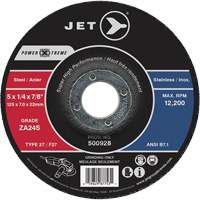 Power-Xtreme ZA24S Grinding Wheel, 4-1/2" x 1/4", 7/8" Arbor, Type 27 Distribution Industrielle GC
