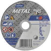 Metal RightCut Right Angle Cut-Off Wheel, 4-1/2" x 0.04", 7/8" Arbor, Type 01/41, Aluminum Oxide, 13580 RPM Distribution Industrielle GC