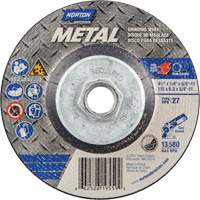 Metal Grinding Wheel, 4-1/2" x 1/4", 5/8"-11 Arbor, Aluminum Oxide, Type 27 Distribution Industrielle GC