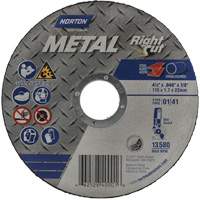Metal RightCut Right Angle Cut-Off Wheel, 4-1/2" x 0.045", 7/8" Arbor, Type 01/41, Aluminum Oxide, 13580 RPM Distribution Industrielle GC