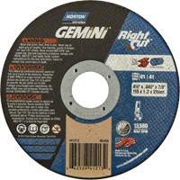 Gemini RightCut Right Angle Cut-Off Wheel, 4-1/2" x 0.045", 7/8" Arbor, Type 01/41, Aluminum Oxide, 13580 RPM Distribution Industrielle GC