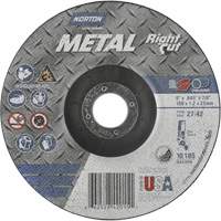 Metal RightCut Right Angle Cut-Off Wheel, 6" x 0.045", 7/8" Arbor, Type 27/42, Aluminum Oxide, 10190 RPM Distribution Industrielle GC