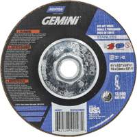 Gemini INOX/SS Right Angle Cut-Off Wheel, 4-1/2" x 3/32", 5/8"-11 Arbor, Type 27/42, Aluminum Oxide, 13580 RPM Distribution Industrielle GC