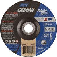 Gemini RightCut Right Angle Cut-Off Wheel, 6" x 0.045", 7/8" Arbor, Type 27/42, Aluminum Oxide, 10185 RPM Distribution Industrielle GC