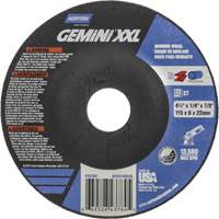 Gemini XXL Grinding Wheel, 4-1/2" x 1/4", 7/8" Arbor, Aluminum Oxide, Type 27 Distribution Industrielle GC