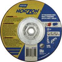 NorZon Plus SGZ  Grinding & Cutting Wheel, 7" x 1/8", 5/8"-11 Arbor, Type 27, Ceramic Alumina Distribution Industrielle GC