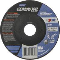 Gemini XXL Grinding & Cutting Wheel, 4-1/2" x 1/8", 7/8" Arbor, Type 27, Aluminum Oxide Distribution Industrielle GC