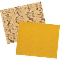Feuille abrasive dor&eacute;e 12545, 9" x 11", Grain 180, Oxyde d'aluminium Distribution Industrielle GC