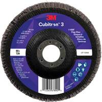 Disque &agrave; lamelles conique 1169F Cubitron 3, 5" x 7/8", Type T29, Grain 80+, C&eacute;ramique Distribution Industrielle GC