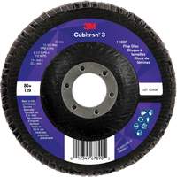 Disque &agrave; lamelles conique 1169F Cubitron 3, 4-1/2" x 7/8", Type T29, Grain 80+, C&eacute;ramique Distribution Industrielle GC