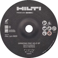 Meules de premi&egrave;re qualit&eacute; AG-D SP, 5" x 1/4", Arbre 7/8", Zirconium, Type 27 Distribution Industrielle GC