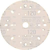 Disque abrasif dor&eacute; Hookit, dia 6", Grain 120, Oxyde d'aluminium, Poids C Distribution Industrielle GC