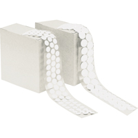 Attache en rondelle, Crochet, 1/2" dia., Adh&eacute;sif, Blanc Distribution Industrielle GC