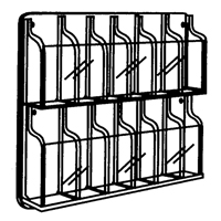 Pr&eacute;sentoirs, Mural, 9 fentes, Plastique, 30" la x 2" p x 36-7/8" h Distribution Industrielle GC