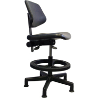 Si&egrave;ges ergonomiques, Polyur&eacute;thane, Noir, Capacit&eacute; 250 lb Distribution Industrielle GC