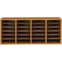Casier &agrave; compartiments r&eacute;glable pour documentation, Stationnaire, 24 fentes, Bois, 39-1/4" la x 11-3/4" p x 16-1/4" h Distribution Industrielle GC