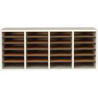 Casier &agrave; compartiments r&eacute;glable pour documentation, Stationnaire, 24 fentes, Bois, 39-1/4" la x 11-3/4" p x 16-1/4" h Distribution Industrielle GC