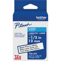 Cartouches de ruban Tze, 12 mm x 26-1/4', Noir sur blanc Distribution Industrielle GC