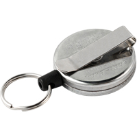 D&eacute;rouleurs autor&eacute;tractables originaux #485-HDK, Chrome, C&acirc;ble 48", Fixation Agrafe de ceinture Distribution Industrielle GC