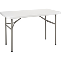 Folding Table, Rectangular, 48" L x 24" W, Polyethylene, White Distribution Industrielle GC
