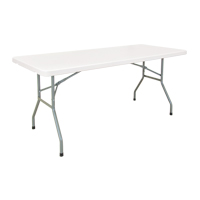 Folding Table, Rectangular, 72" L x 30" W, Polyethylene, White Distribution Industrielle GC