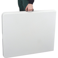 Fold-in-Half Table, Rectangular, 72" L x 30" W, Polyethylene, White Distribution Industrielle GC