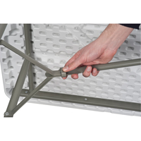 Fold-in-Half Table, Rectangular, 72" L x 30" W, Polyethylene, White Distribution Industrielle GC