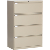 Classeur lat&eacute;ral, Acier, 4 tiroirs, 36" la x 18" p x 53-3/8" h, Beige Distribution Industrielle GC