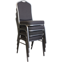 Stacking Chairs, Fabric, 37" High, 275 lbs. Capacity, Black Distribution Industrielle GC