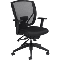Multi-Tilter Arm Chairs, Fabric, Black, 300 lbs. Capacity Distribution Industrielle GC