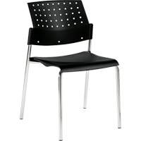 Armless Stacking Chair, Plastic, 33" High, 300 lbs. Capacity, Black Distribution Industrielle GC