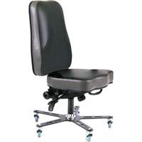 Chaise ergonomique Synergo I, Mobile, Vinyle Si&egrave;ge, Noir Distribution Industrielle GC