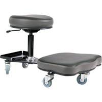 Chaise ergonomique Flex, Vinyle, Noir/gris Distribution Industrielle GC